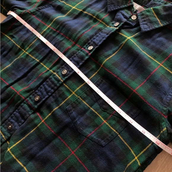 Uniqlo Plaid Flannel Button Up Shirt in Navy & Green Size S - Picture 9 of 11